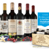 Weingeschenk Bordeaux-Rotweine in Holzkiste