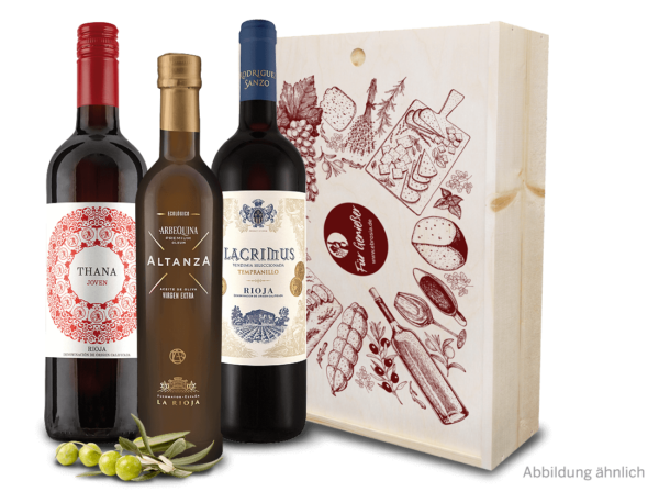 Wein-Geschenk Rioja-Rotwein & Olivenöl