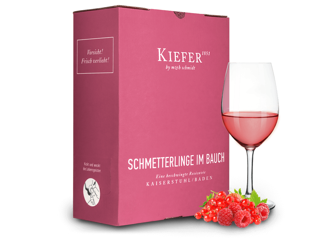 Kiefer Roséwein Schmetterlinge im Bauch 3l Bag in Box 2021 hier kaufen ➤