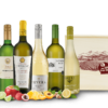 Festtags-Kiste mit edlen Weißweinen und Holzkiste