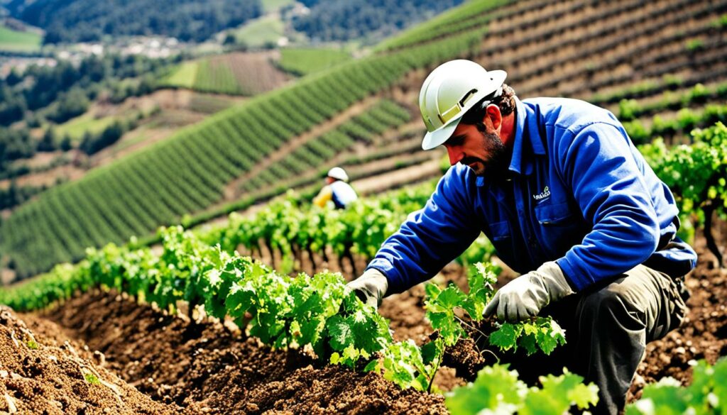 Arbeitsaufwand Weinbau Steillage