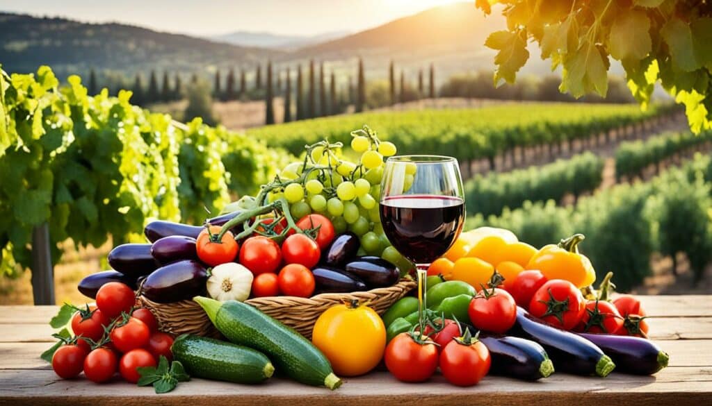 Mediterrane Ernährung und Wein
